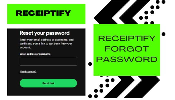 Receiptify Forgot Password